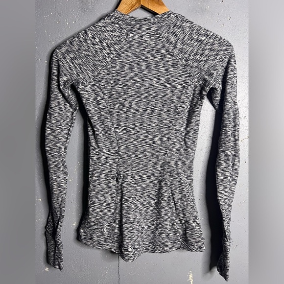Lululemon Runderful Long Sleeve Spaced Out Space Dye Black White. Size 2 - Picture 5 of 11